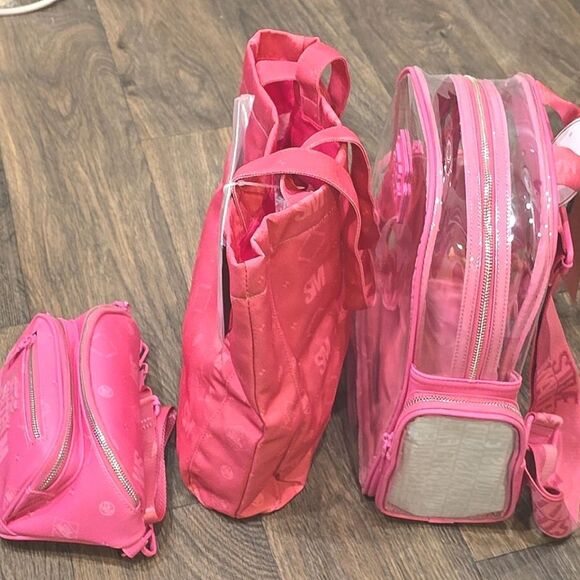 Steve Madden BIrma/BShimmer Backpack,  Belt & Tote Bag, ^ Luggage Tag- Pink main image 8
